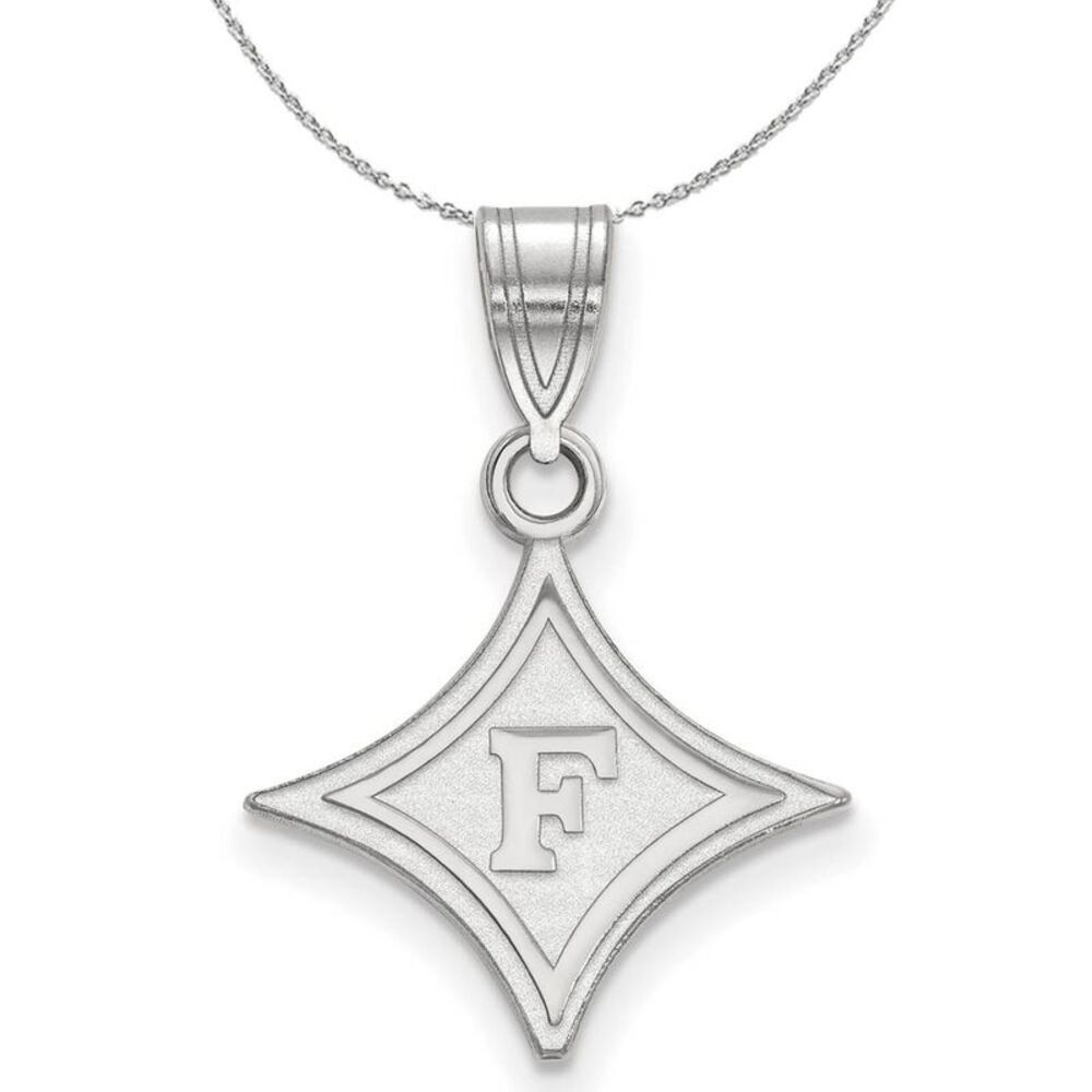 Sterling Silver Furman U Medium Rhombus Pendant Necklace - 24 Inch
